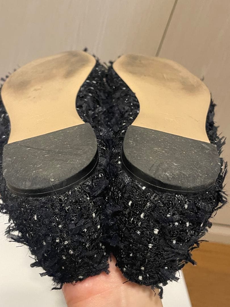 PEPPICHIC ツイード バレエシューズ 黒