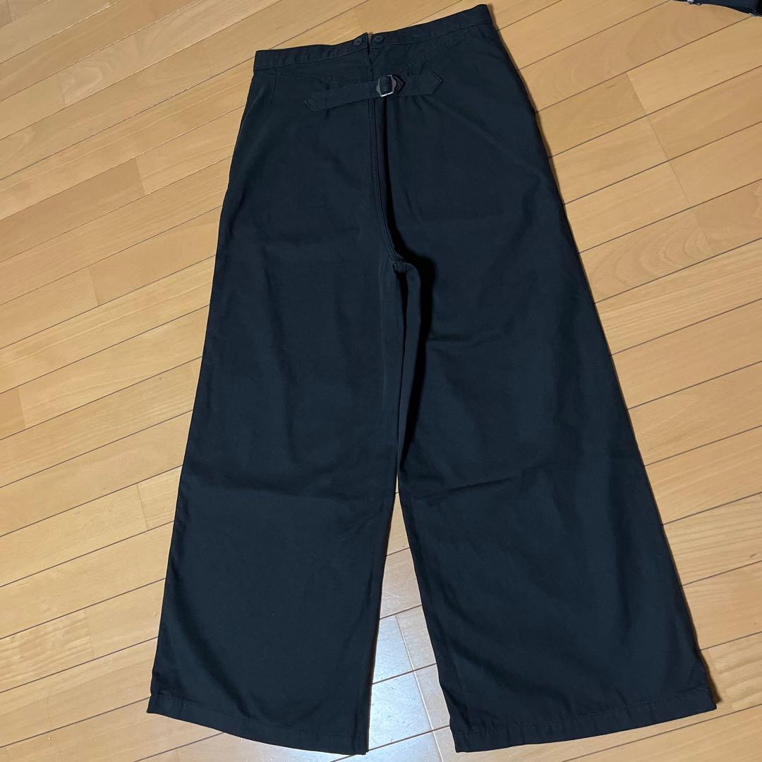 スピックアンドスパン サスペンダー付きワーカーパンツ　ブラック