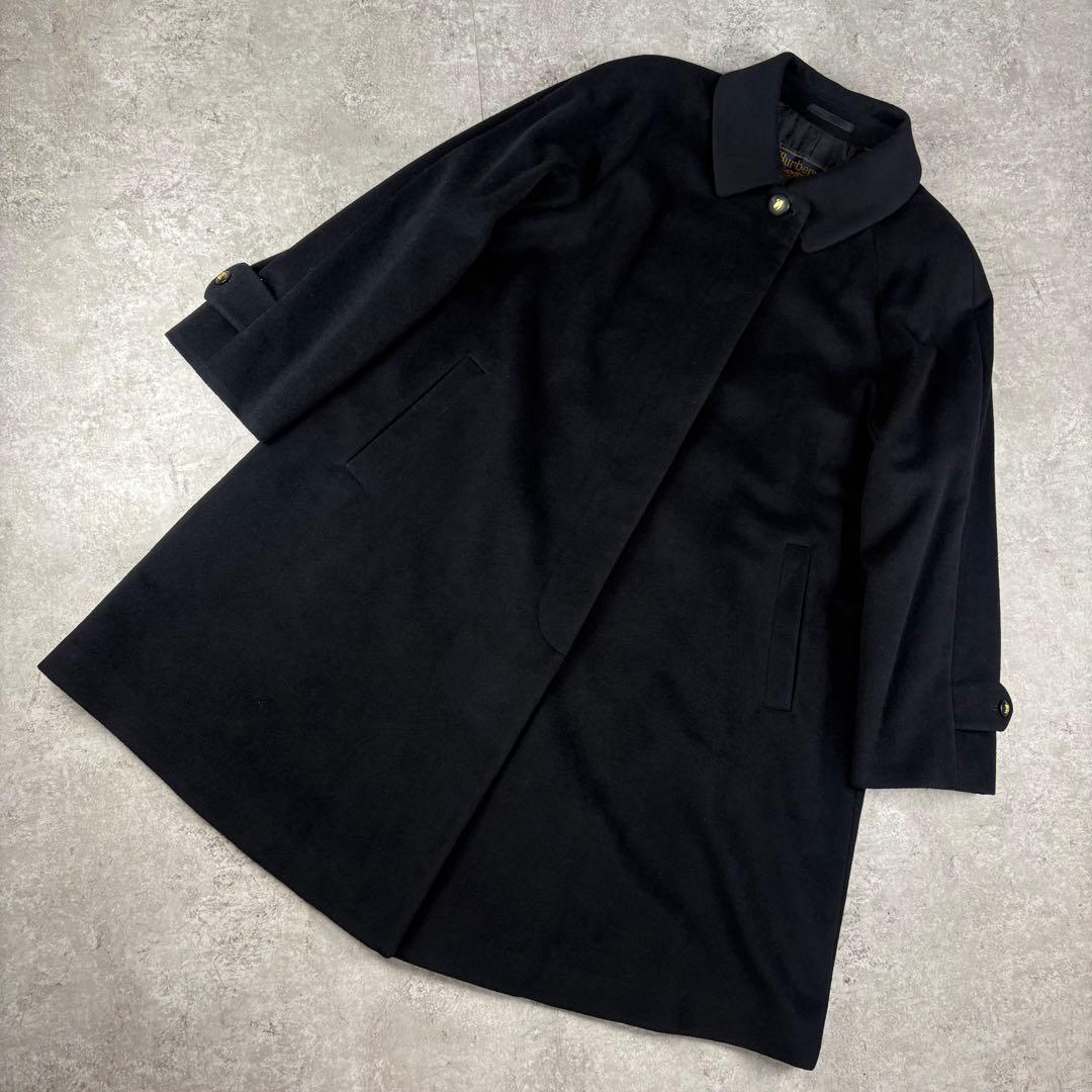 美品　バーバリー　BURBERRY アンゴラ　バルカラー　コート　Aライン 9