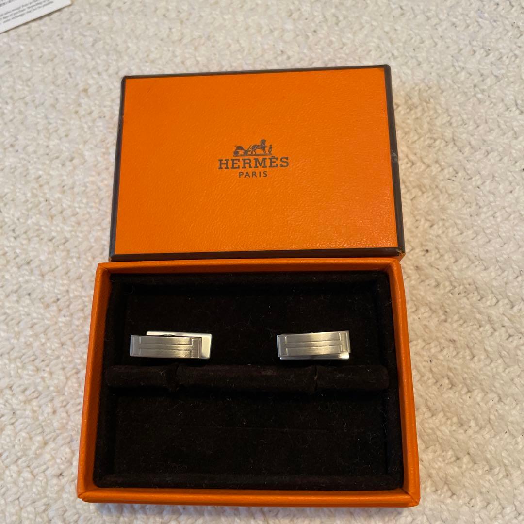 HERMES シルバー カフリンクス