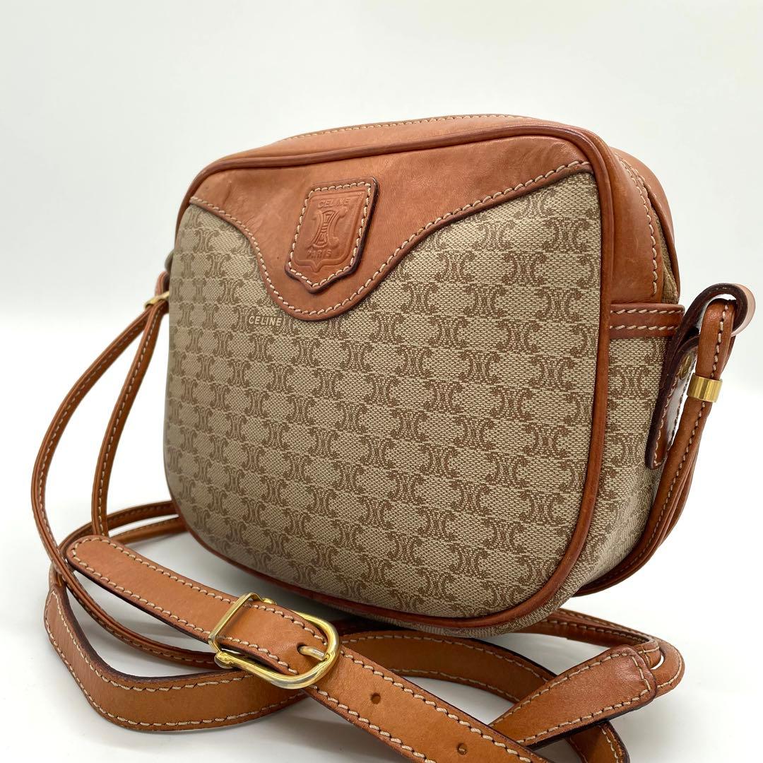 【美品】オールドセリーヌ　ショルダーバッグ　マカダム　ヴィンテージ　トリオンフ