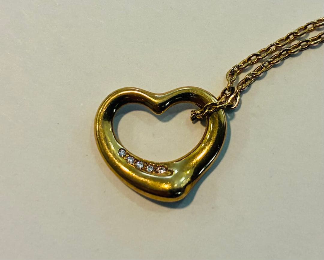 Tiffany & Coオープンハート　ダイヤネックレス