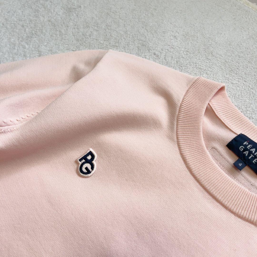 極美品　パーリーゲイツ　千鳥　グレンチェック　ピンク　ブラック　ニット