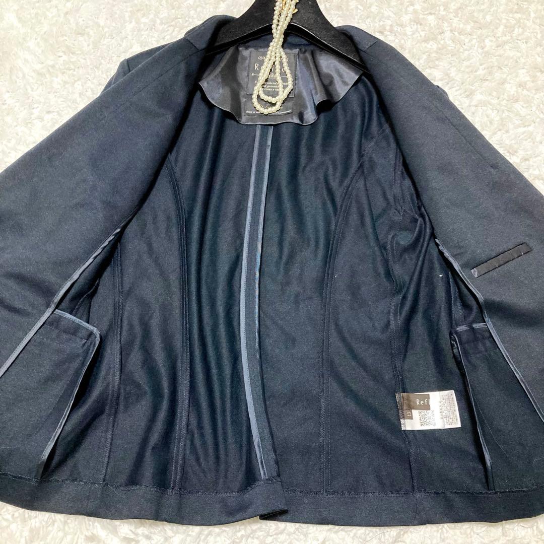 大きいサイズ13♡ 美品 リフレクト 匠ジャケット テーラード 七分袖 ネイビー