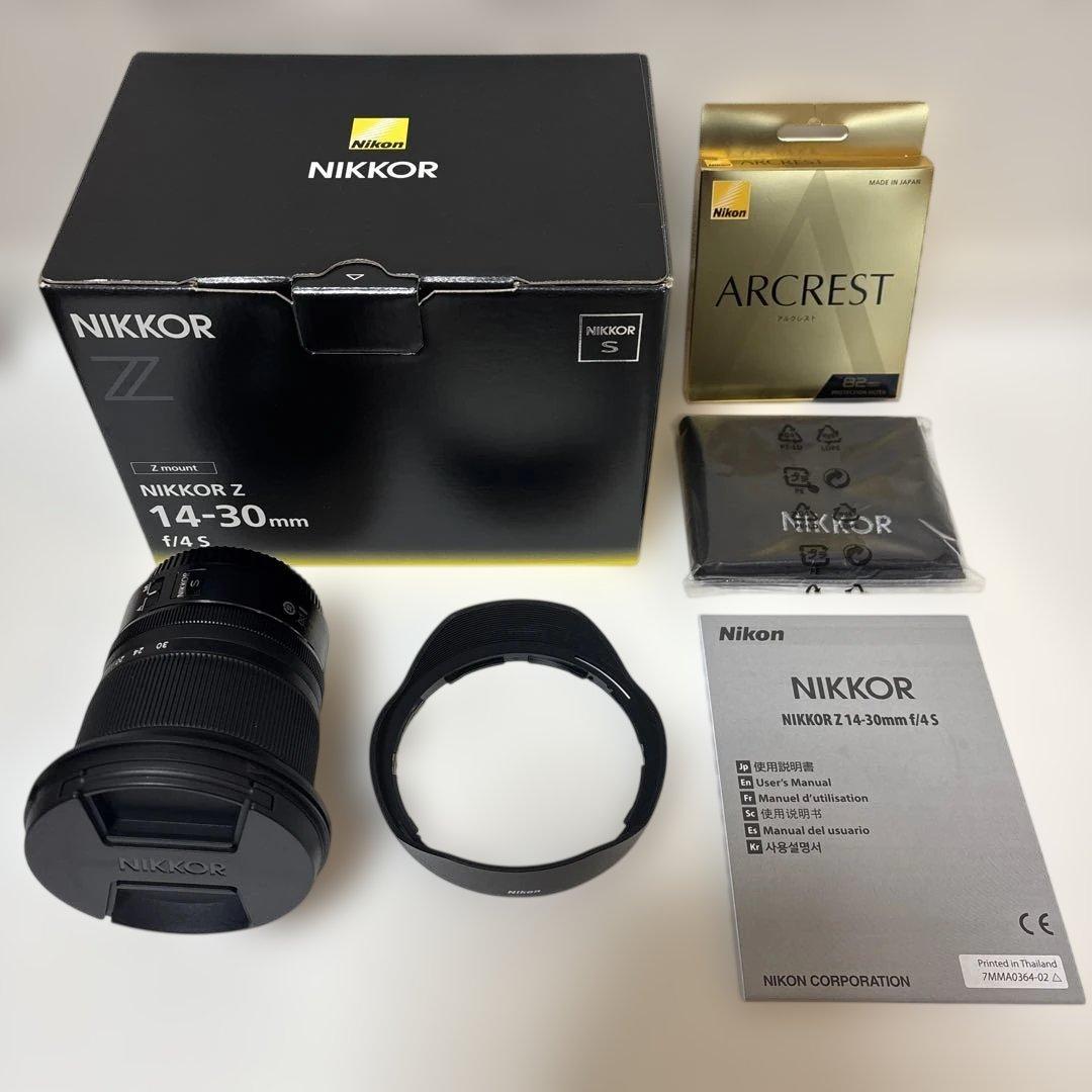 【NIKKOR Z 】　14-30mm f/4 S レンズ（フィルター、箱付き）