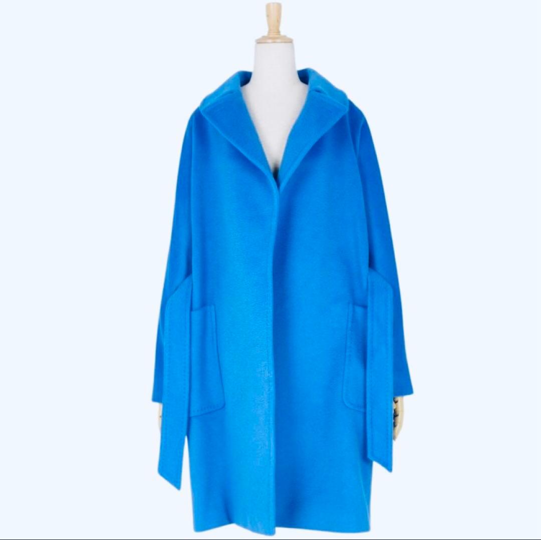 マックスマーラ Max Mara コート ブルー　サイズ38