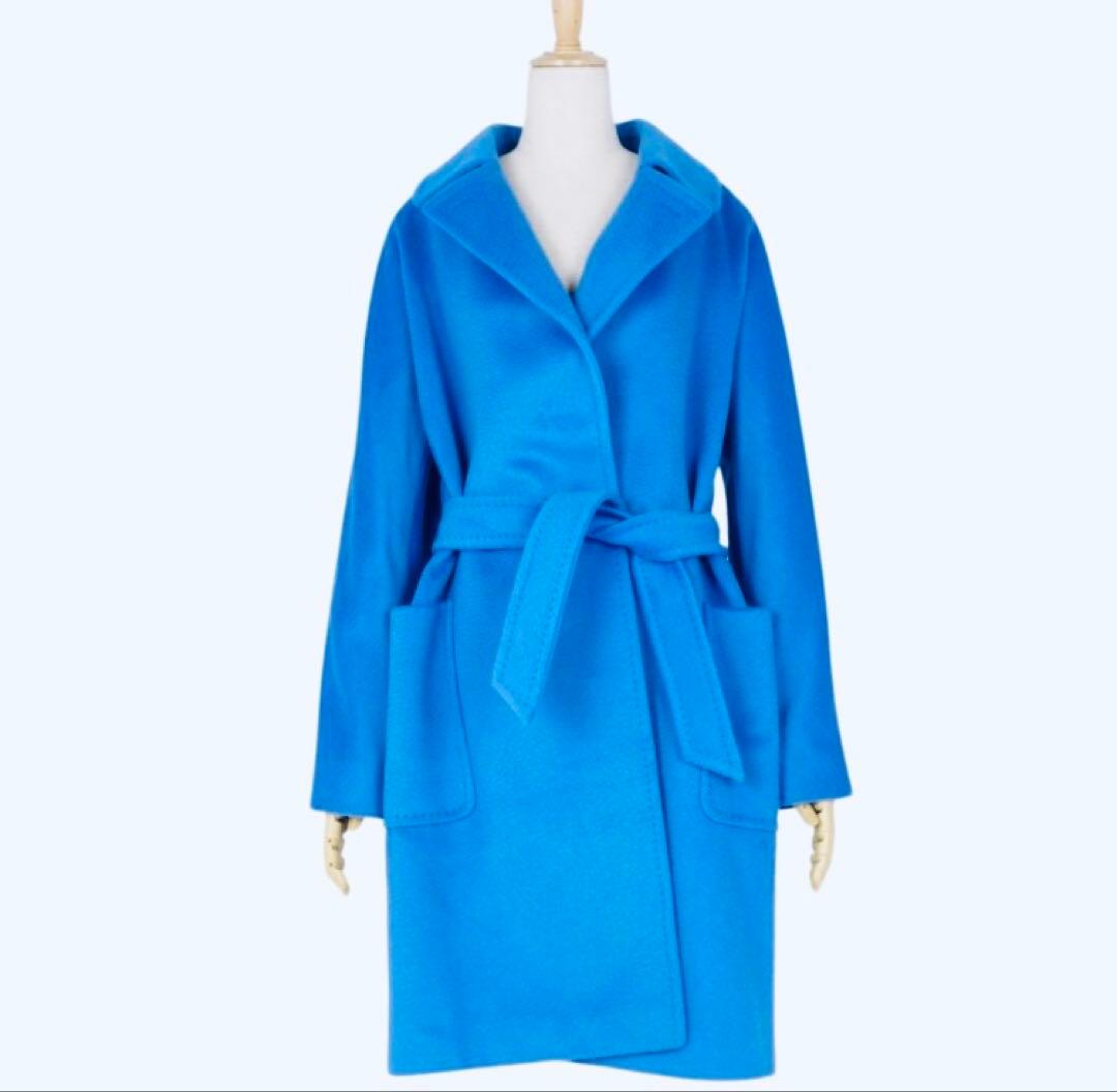 マックスマーラ Max Mara コート ブルー　サイズ38