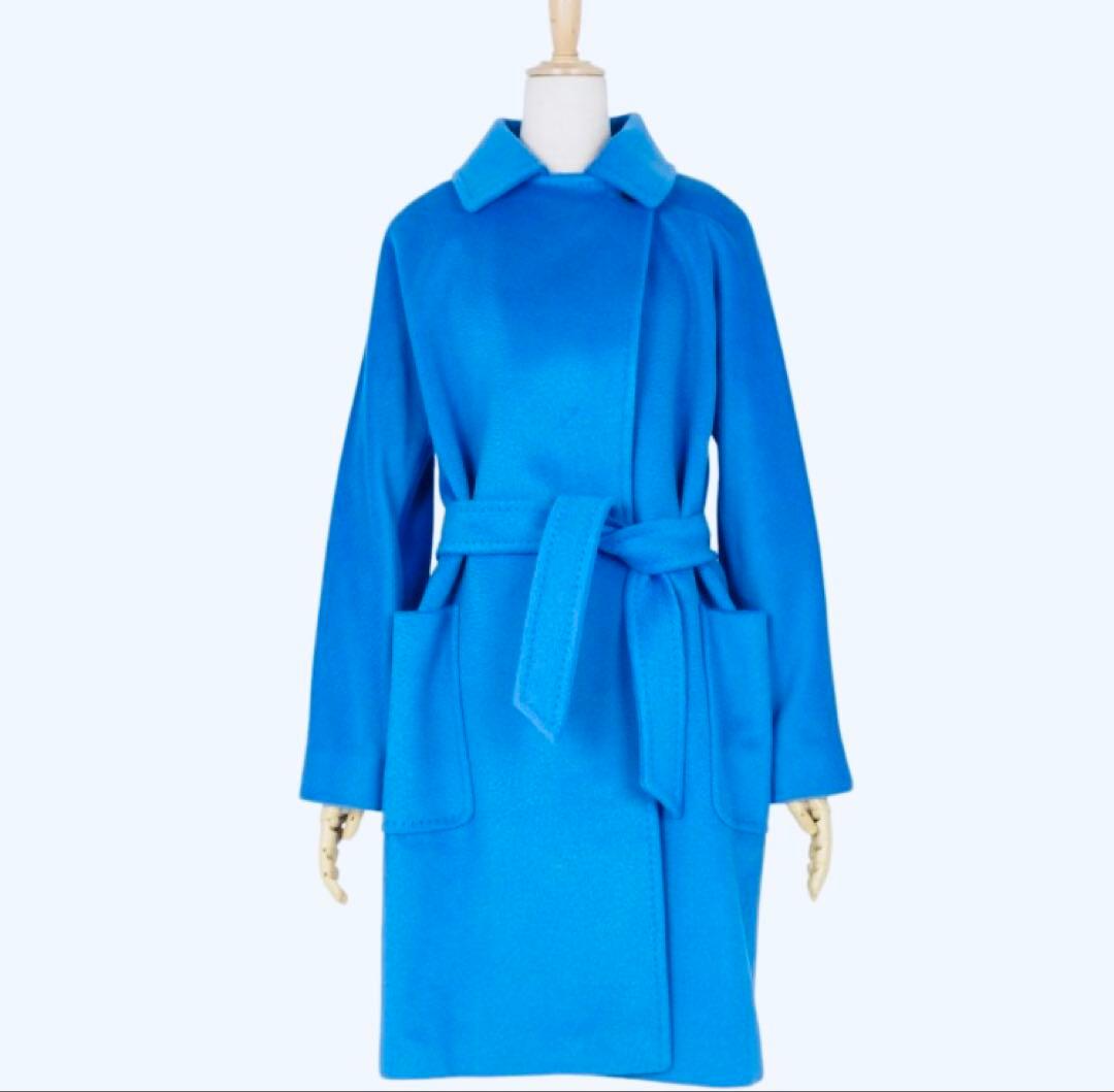 マックスマーラ Max Mara コート ブルー　サイズ38