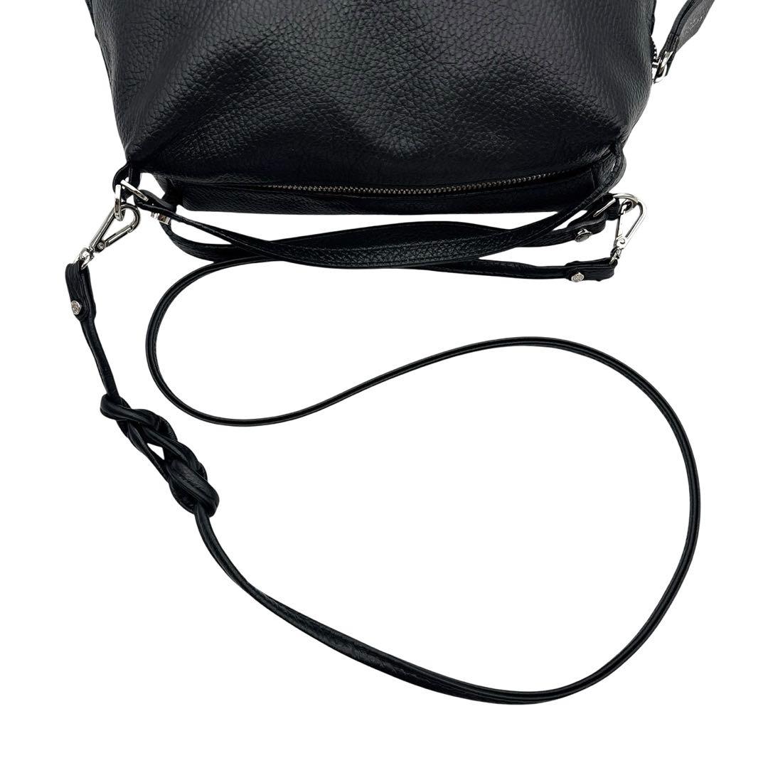 美品◎ ジャンニキャリーニ アリファ 2way 斜めがけ可 ショルダーバッグ 黒