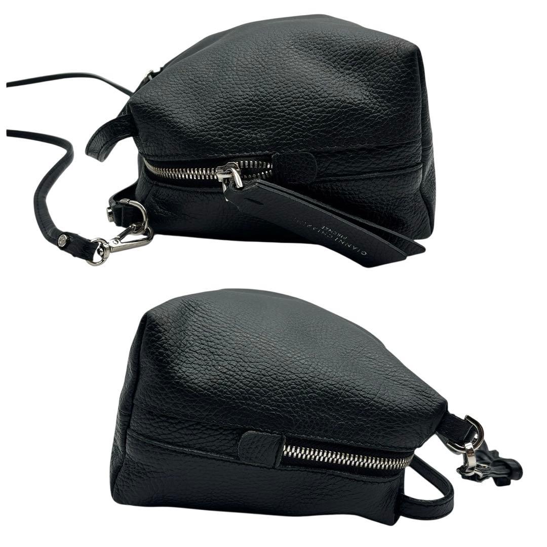 美品◎ ジャンニキャリーニ アリファ 2way 斜めがけ可 ショルダーバッグ 黒