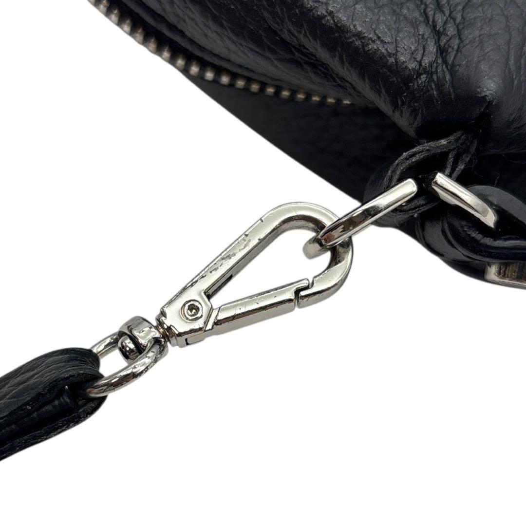 美品◎ ジャンニキャリーニ アリファ 2way 斜めがけ可 ショルダーバッグ 黒