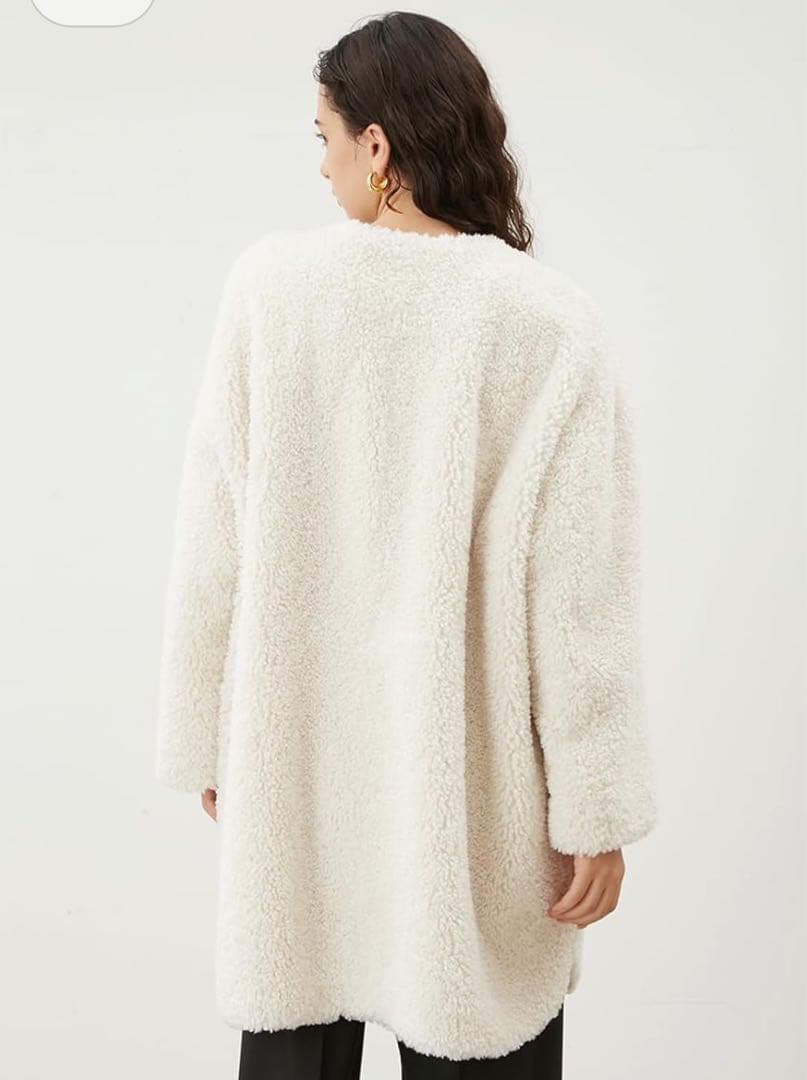 MilaOwen ミラ オーウェン　ノーカラーシャツカーブボアコート　美品