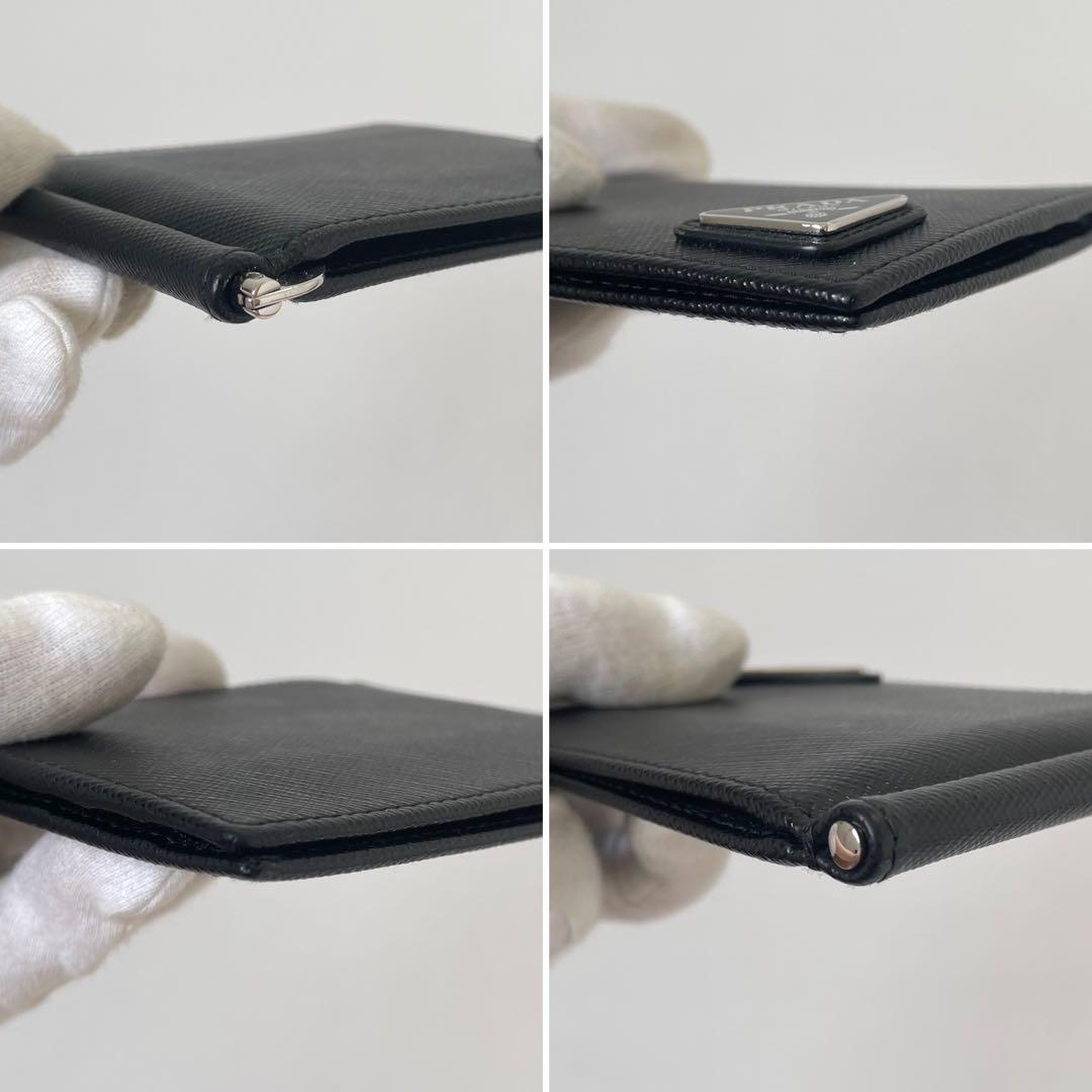 【未使用級】プラダ マネークリップ トライアングル サフィアーノ 2MN077