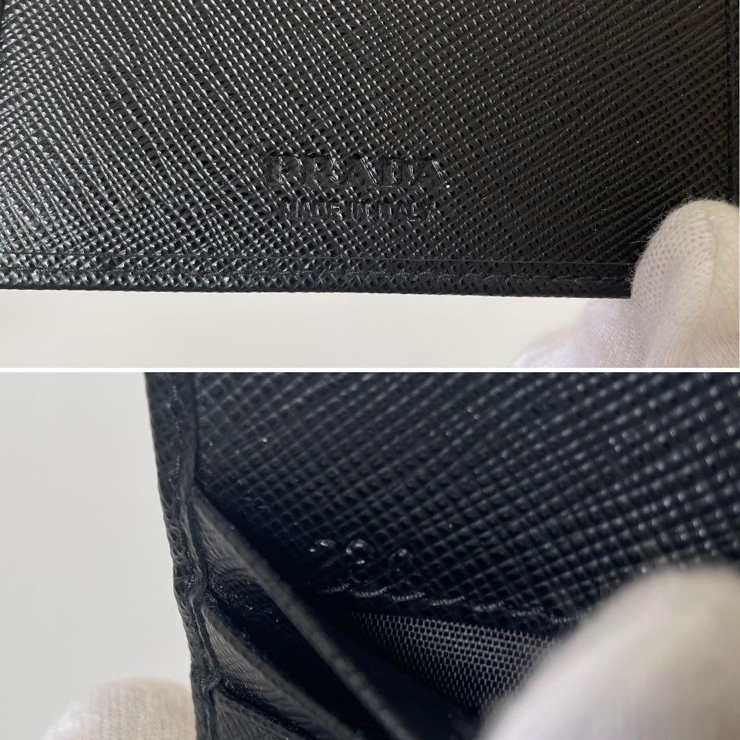 【未使用級】プラダ マネークリップ トライアングル サフィアーノ 2MN077