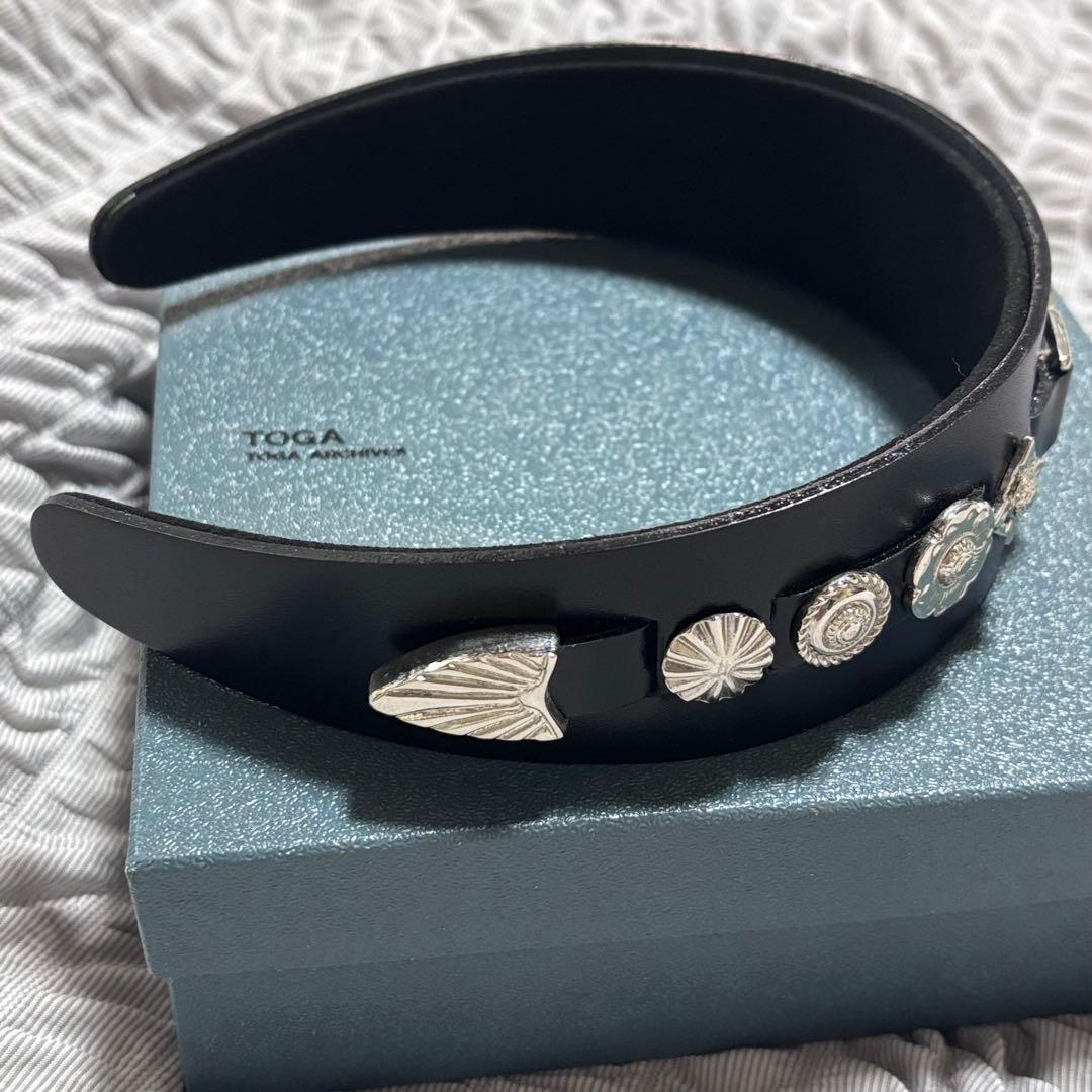 TOGA TOO Leather headband 2 カチューシャ