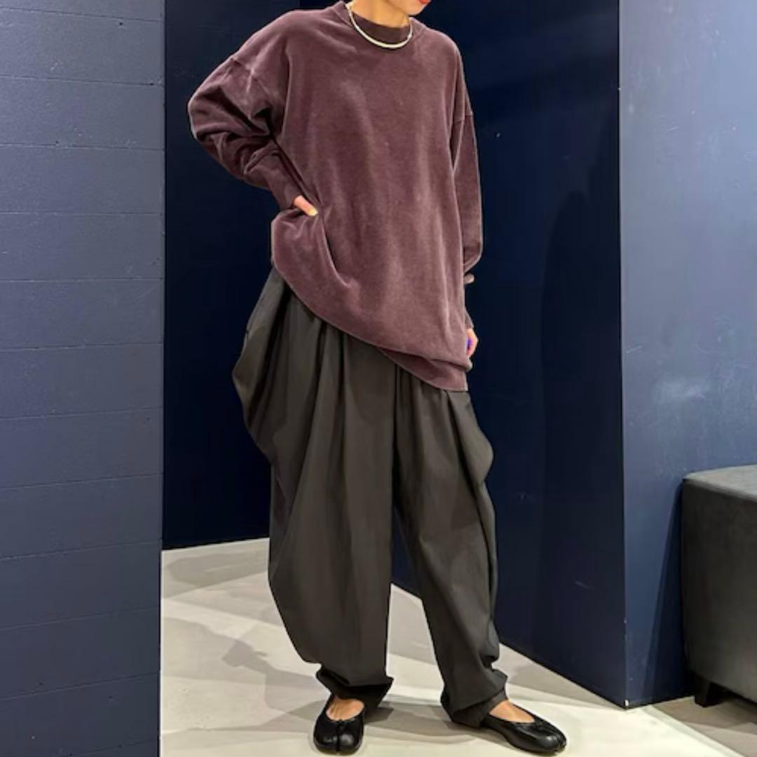 正規品　美品Curensologyニットベロアチュニック　グレー　ワンピース