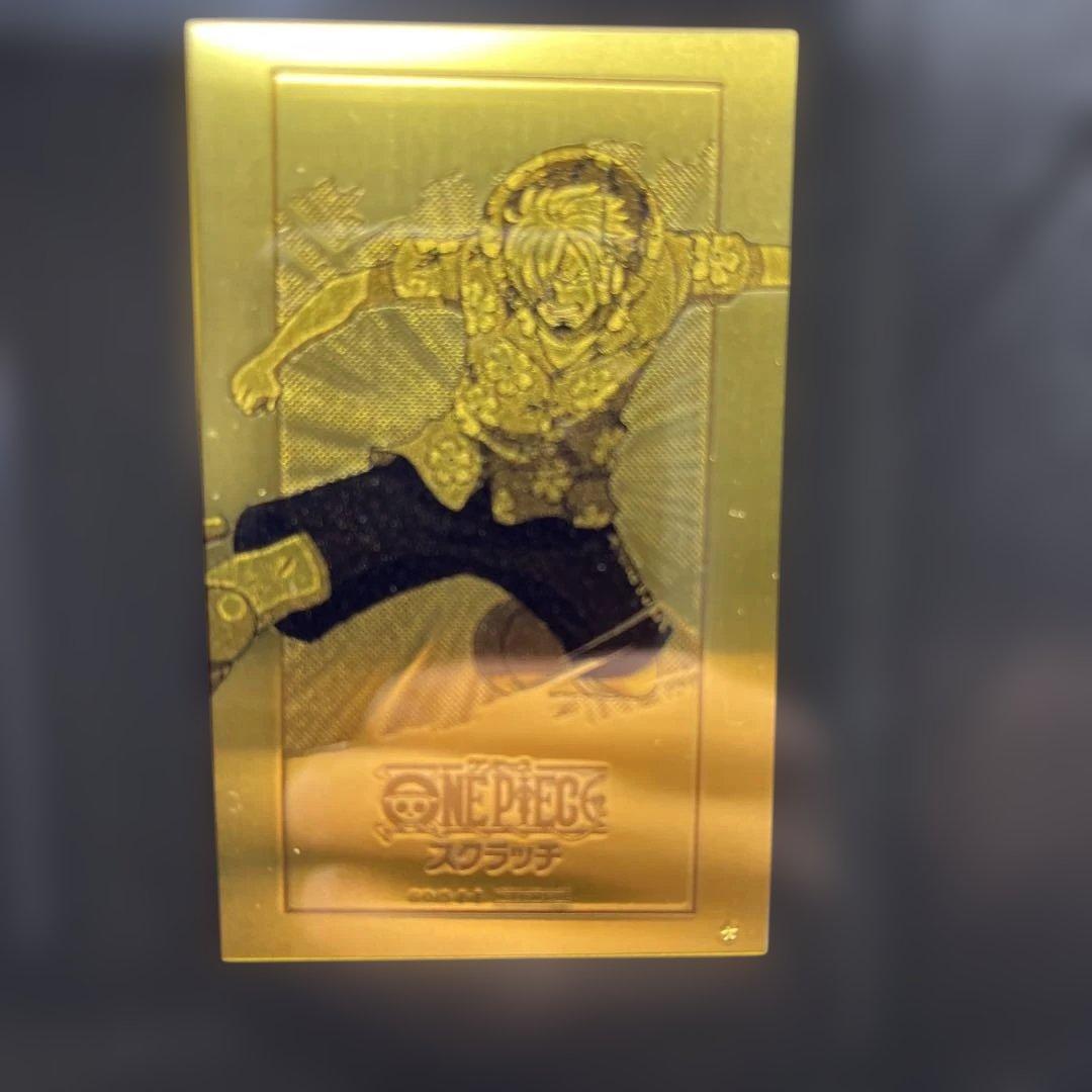 ワンピーススクラッチ　純金製オリジナル　イラストプレート　当選品