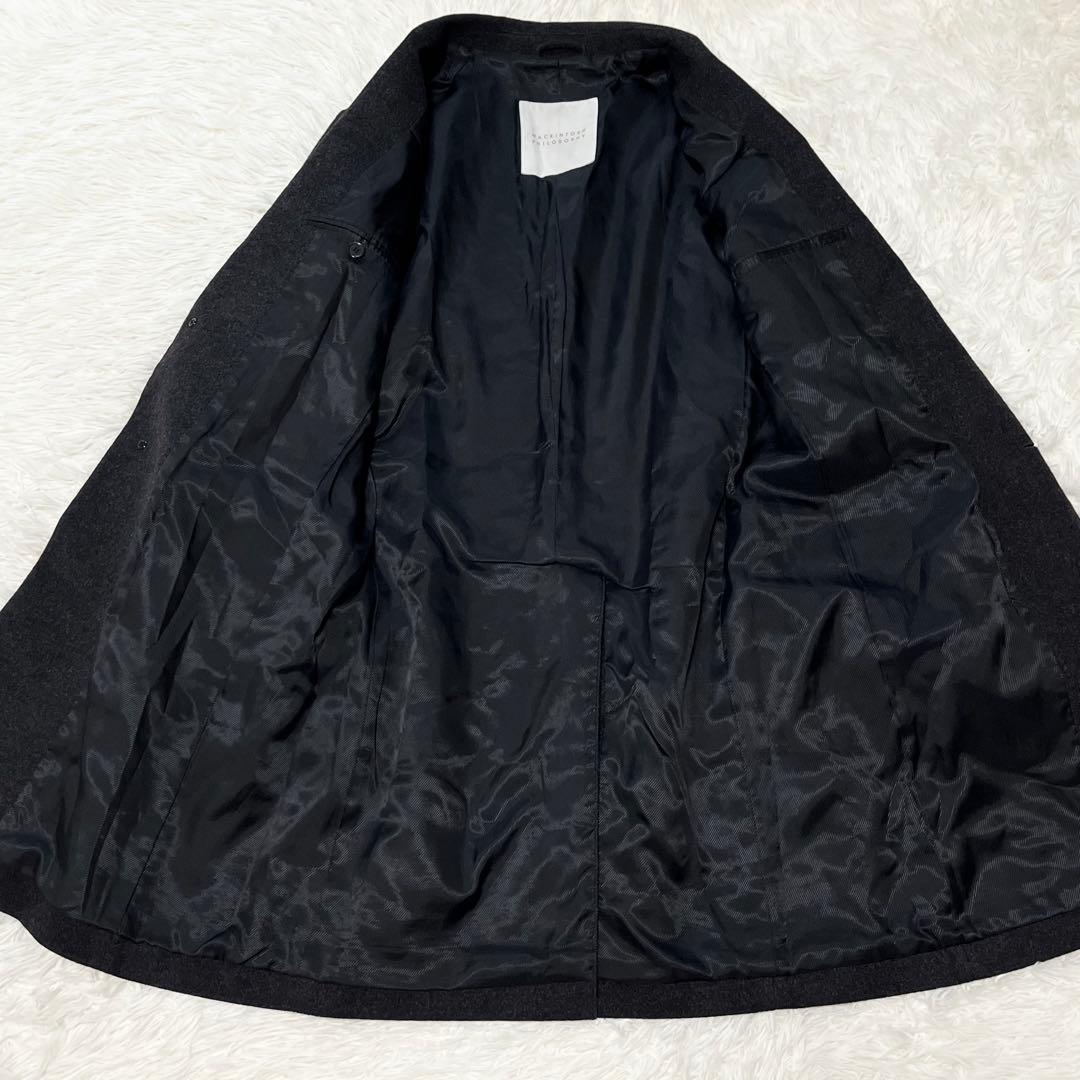 美品✨現行 カシミヤ混 マッキントッシュ チェスターコート M チャコールグレー