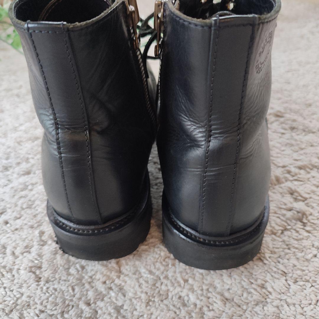美品BUTTERO(ブッテロ) サイドジップワークブーツ ブラック26cm　40