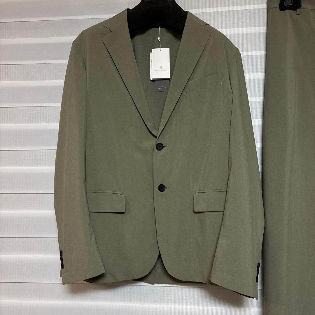 ユナイテッドアローズ スーツ ストレッチ セットアップ ウォッシャブル カーキ