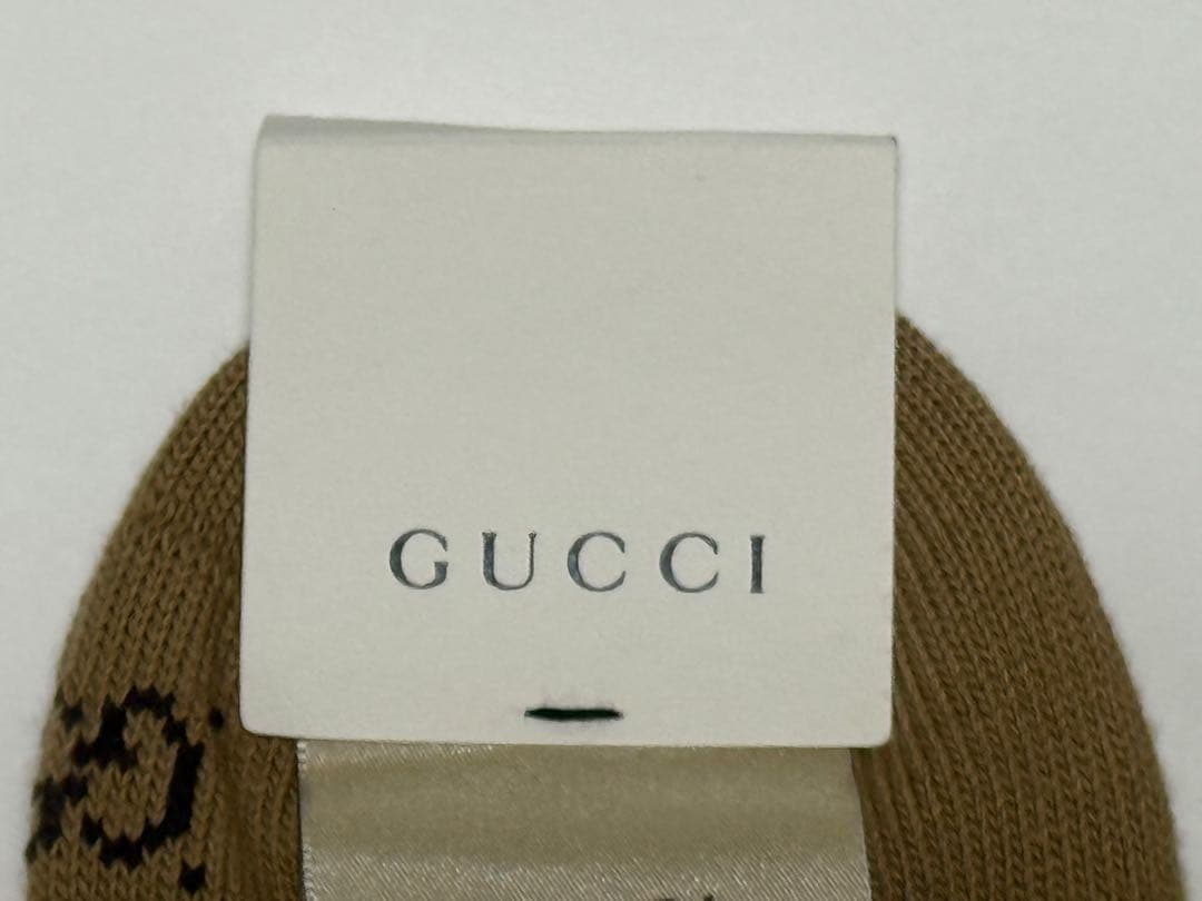 GUCCI GGロゴ ベージュソックス M