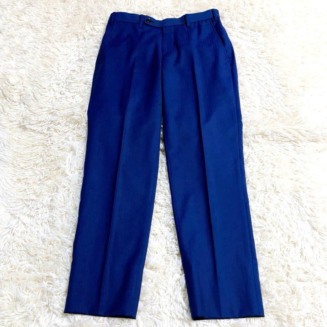 【Loro Piana・ヘリンボーン】シンプリシテプリュス　スーツ　ネイビー　S