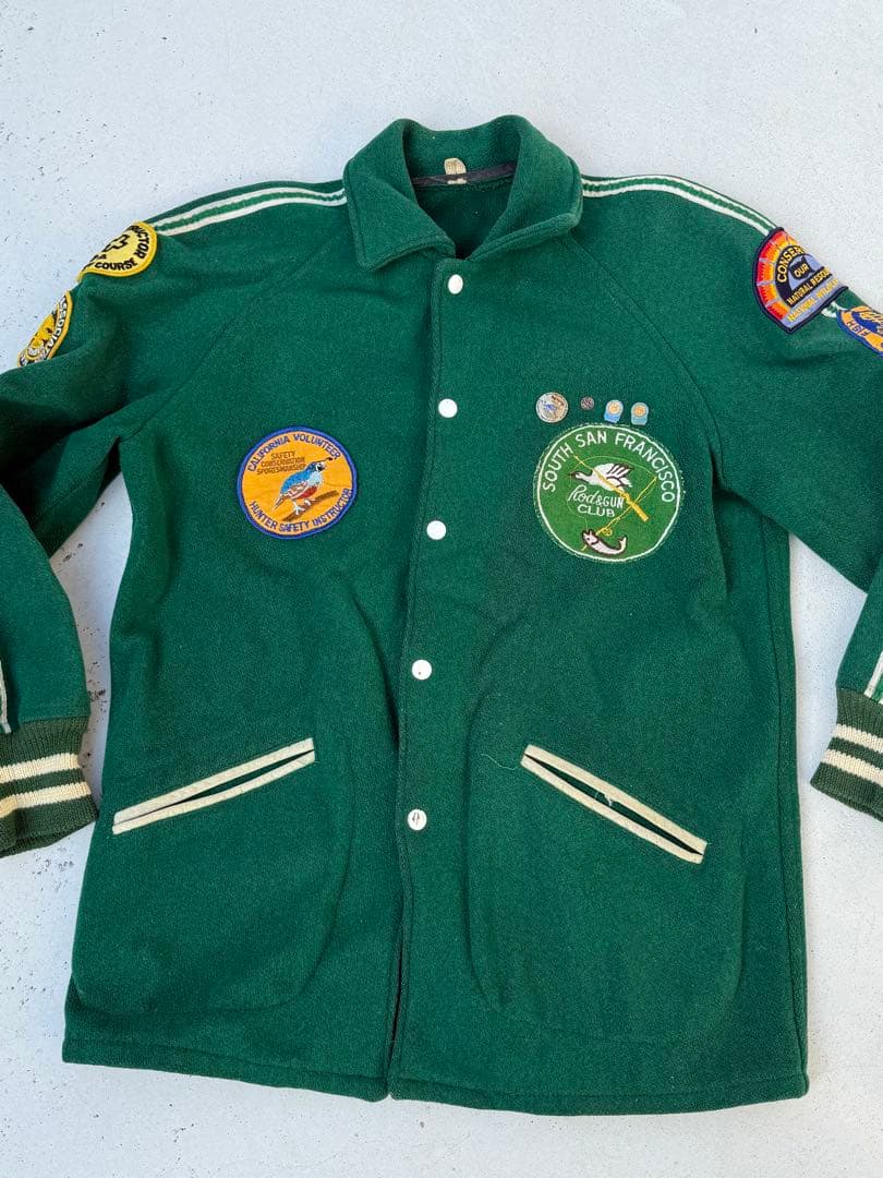 50s Hatchers ヴィンテージ スタジャン アワードジャケット ロング丈