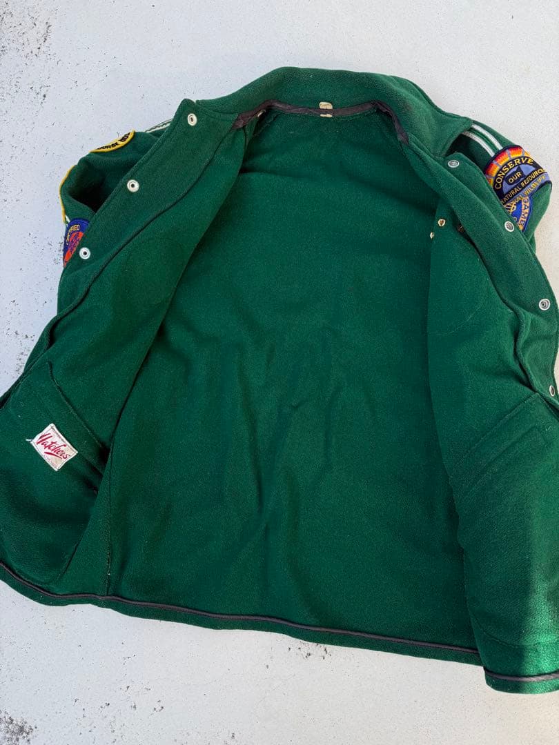 50s Hatchers ヴィンテージ スタジャン アワードジャケット ロング丈