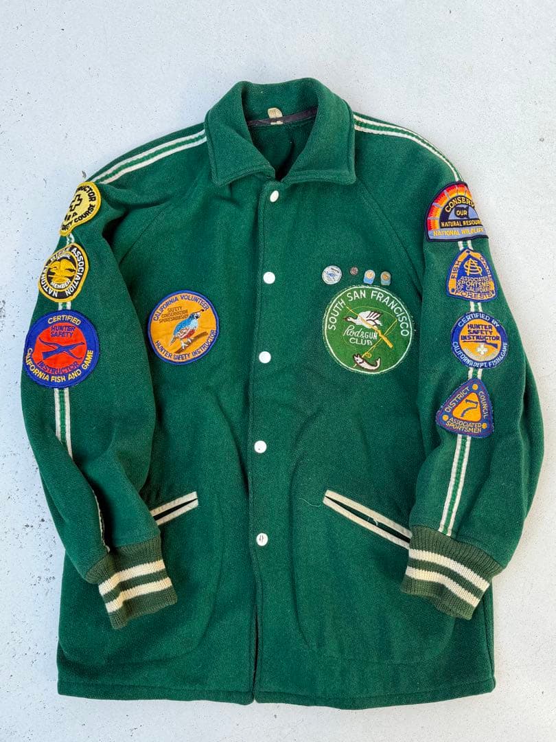 50s Hatchers ヴィンテージ スタジャン アワードジャケット ロング丈