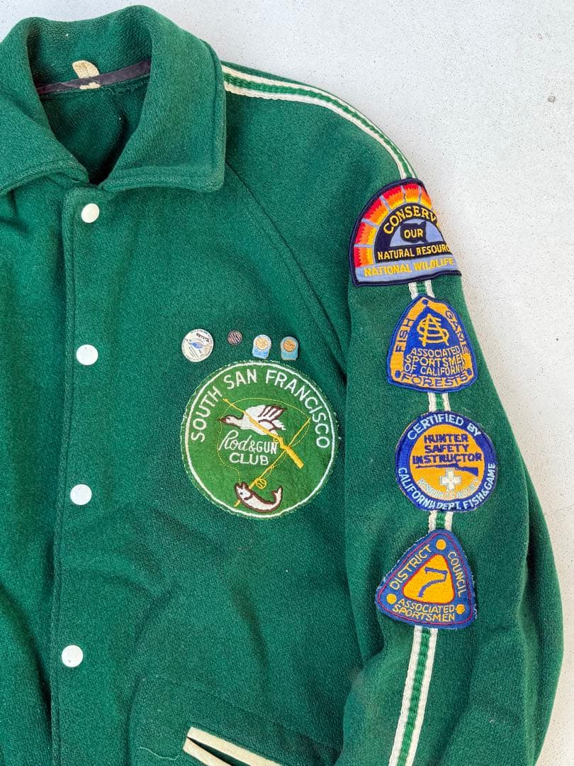 50s Hatchers ヴィンテージ スタジャン アワードジャケット ロング丈