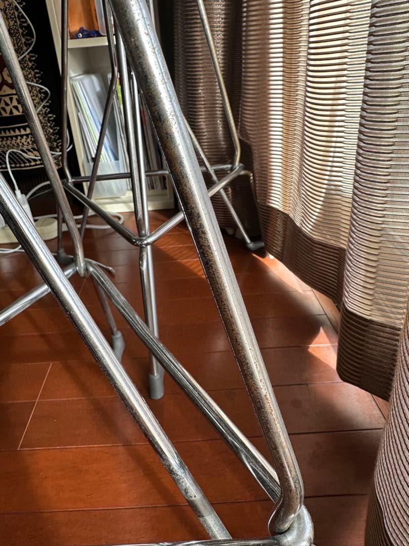 【Pina様限定】①メタル製ドロップ型スツール 高さ調整可能