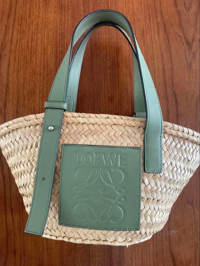 正規品 LOEWE ロゴ入りかごバッグ 袋つき