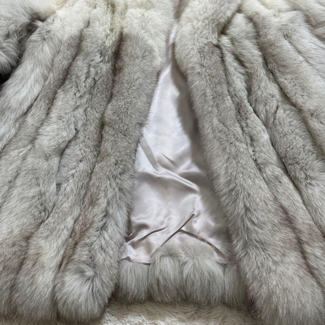 【美品】サガフォックス　リアルファーコート　ショールカラー　11/L