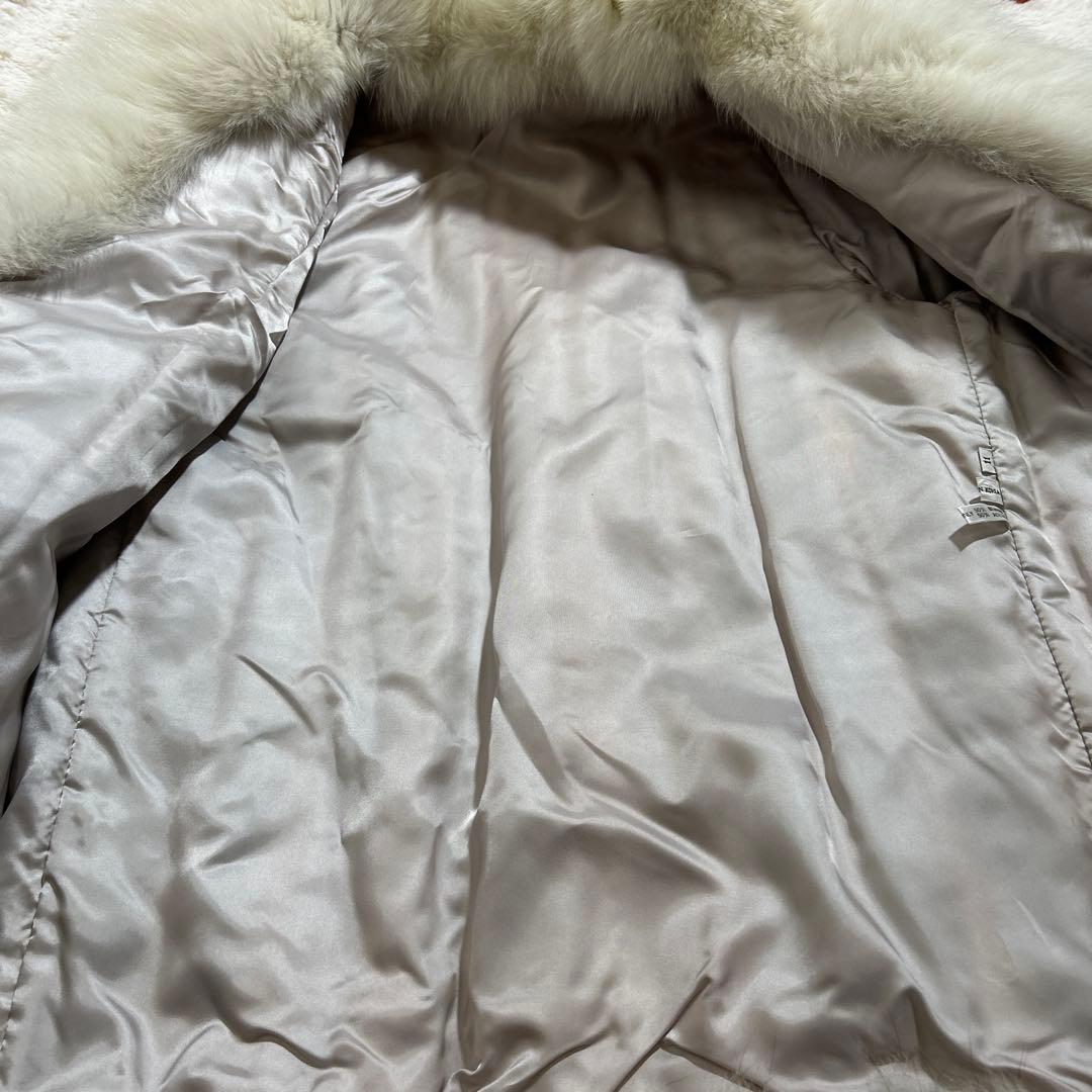 【美品】サガフォックス　リアルファーコート　ショールカラー　11/L