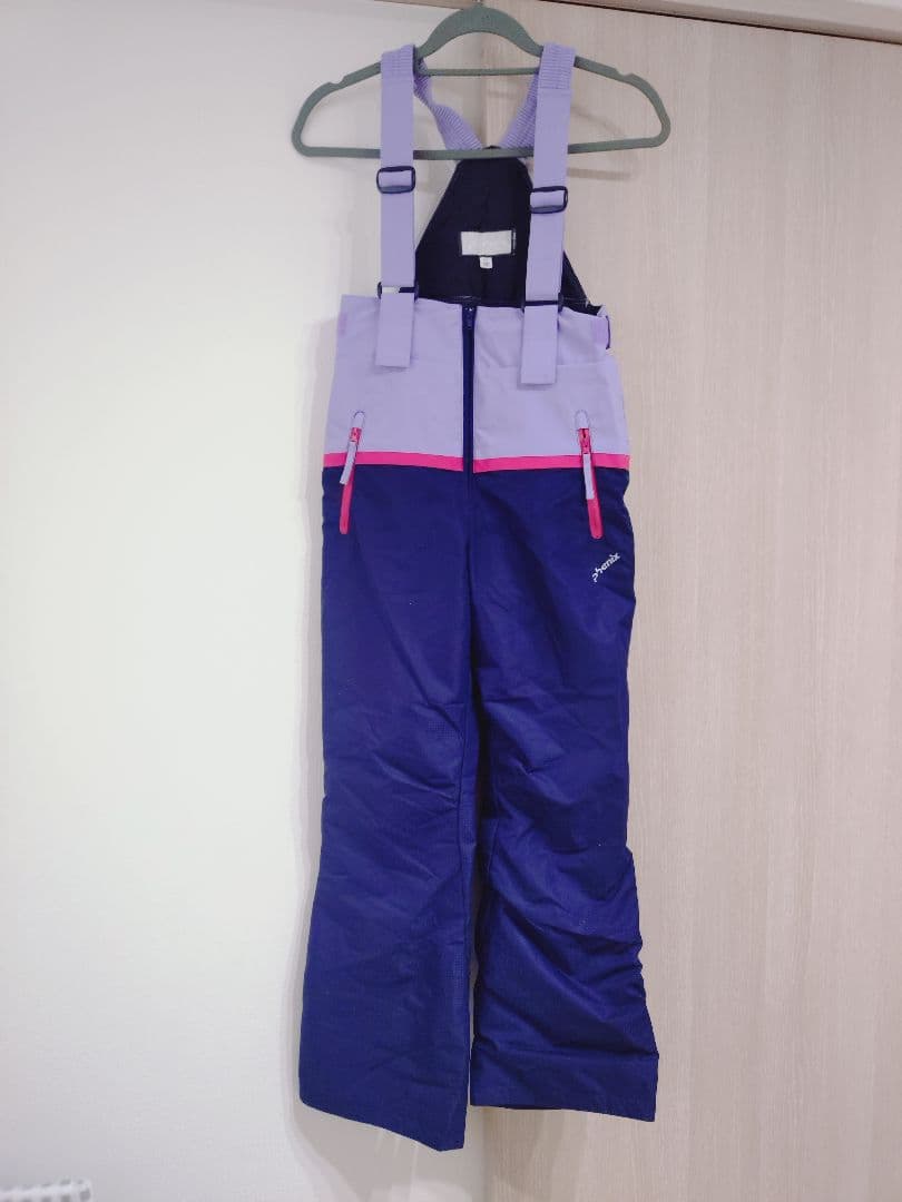 美品【phenix】150　上下セットスキーウエア　水色系（上）✕紺色系（下）