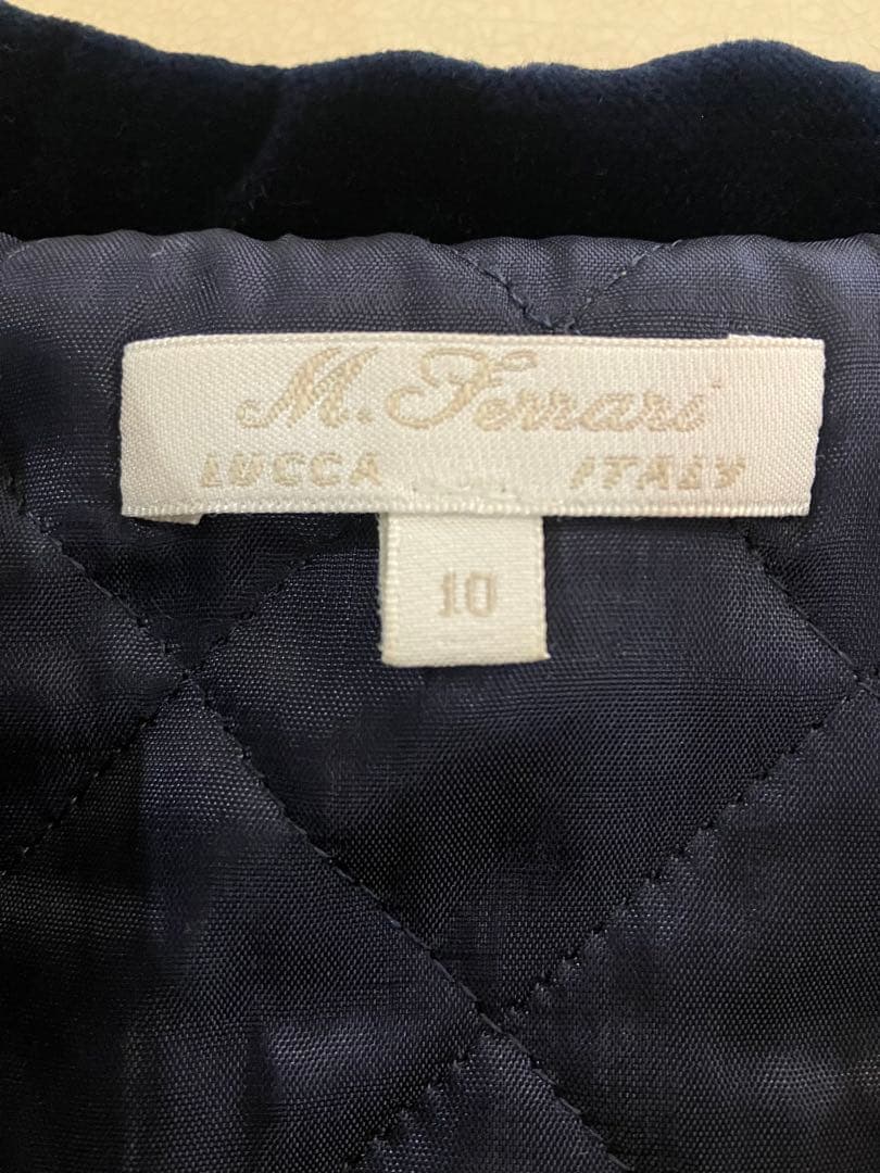 美品　イタリア製　140 ウール　ネイビーフォーマルコート　お受験　通塾