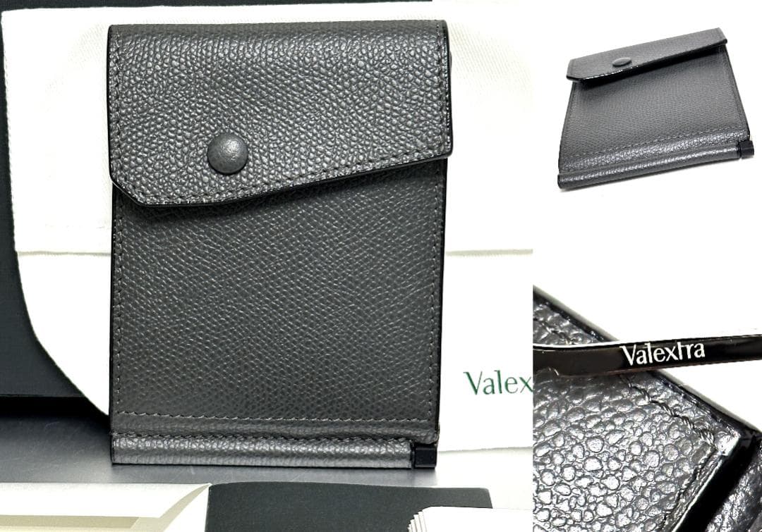 新品同様　ギャラ付き　2025　ヴァレクストラ　グリップ　レザー マネークリップ