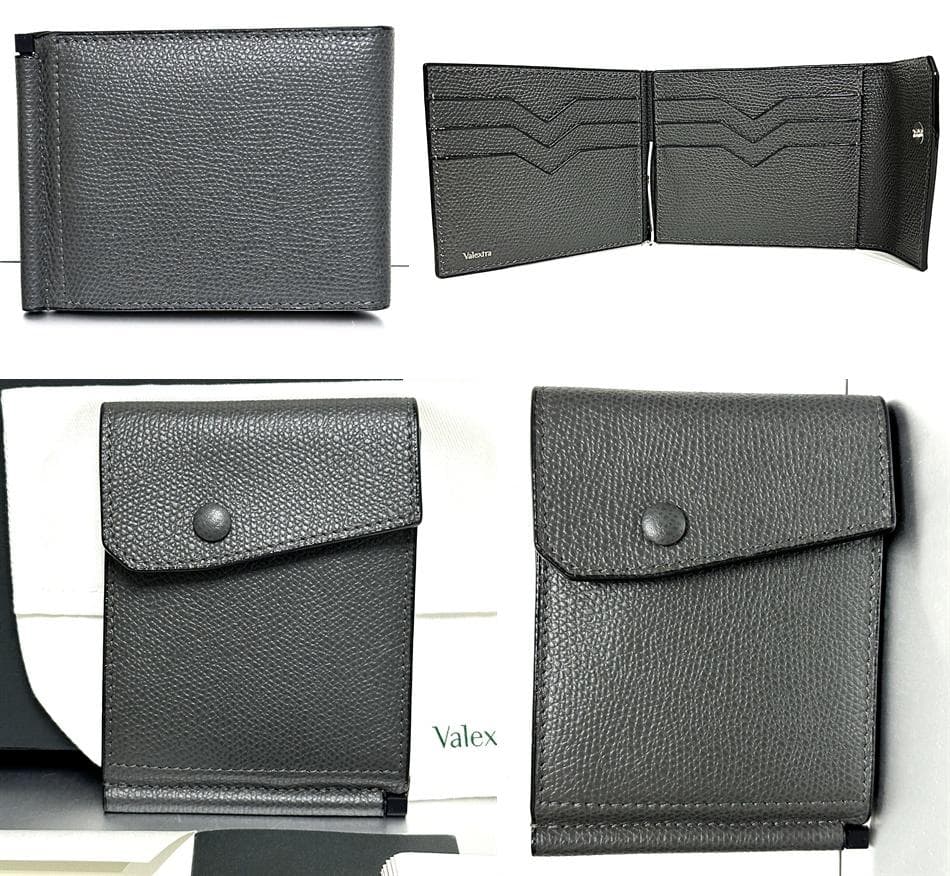 新品同様　ギャラ付き　2025　ヴァレクストラ　グリップ　レザー マネークリップ