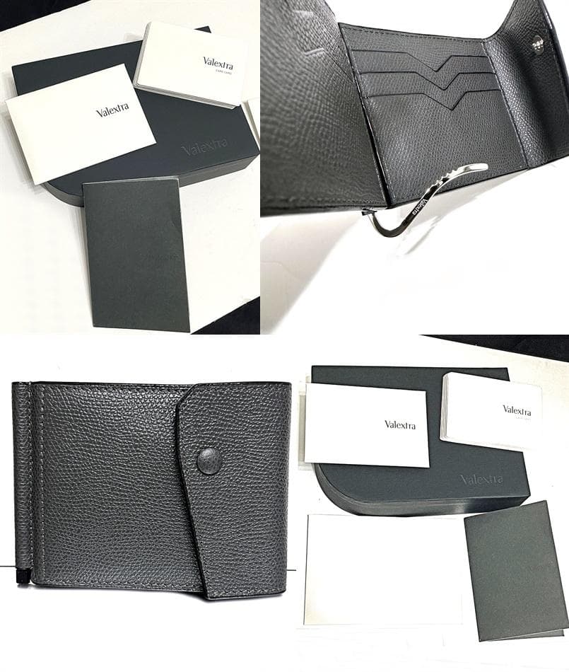 新品同様　ギャラ付き　2025　ヴァレクストラ　グリップ　レザー マネークリップ