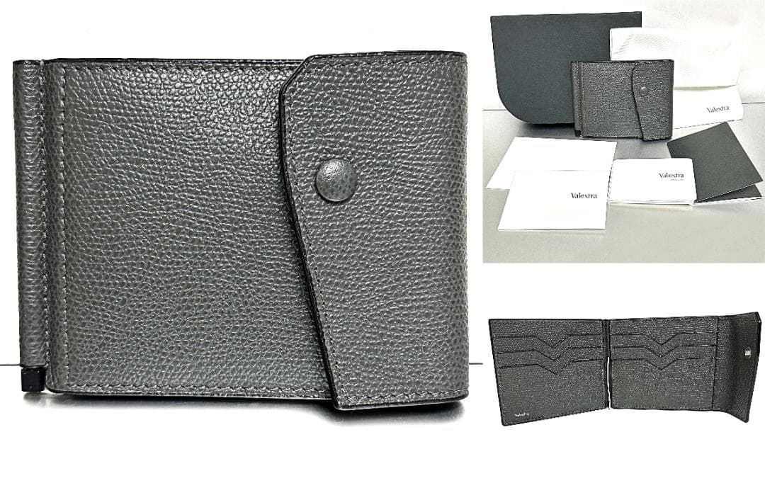 新品同様　ギャラ付き　2025　ヴァレクストラ　グリップ　レザー マネークリップ