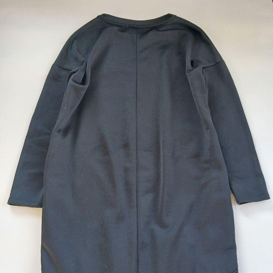 UN3D.　アンスリード　レイヤードスウェットワンピース　ブラック　36