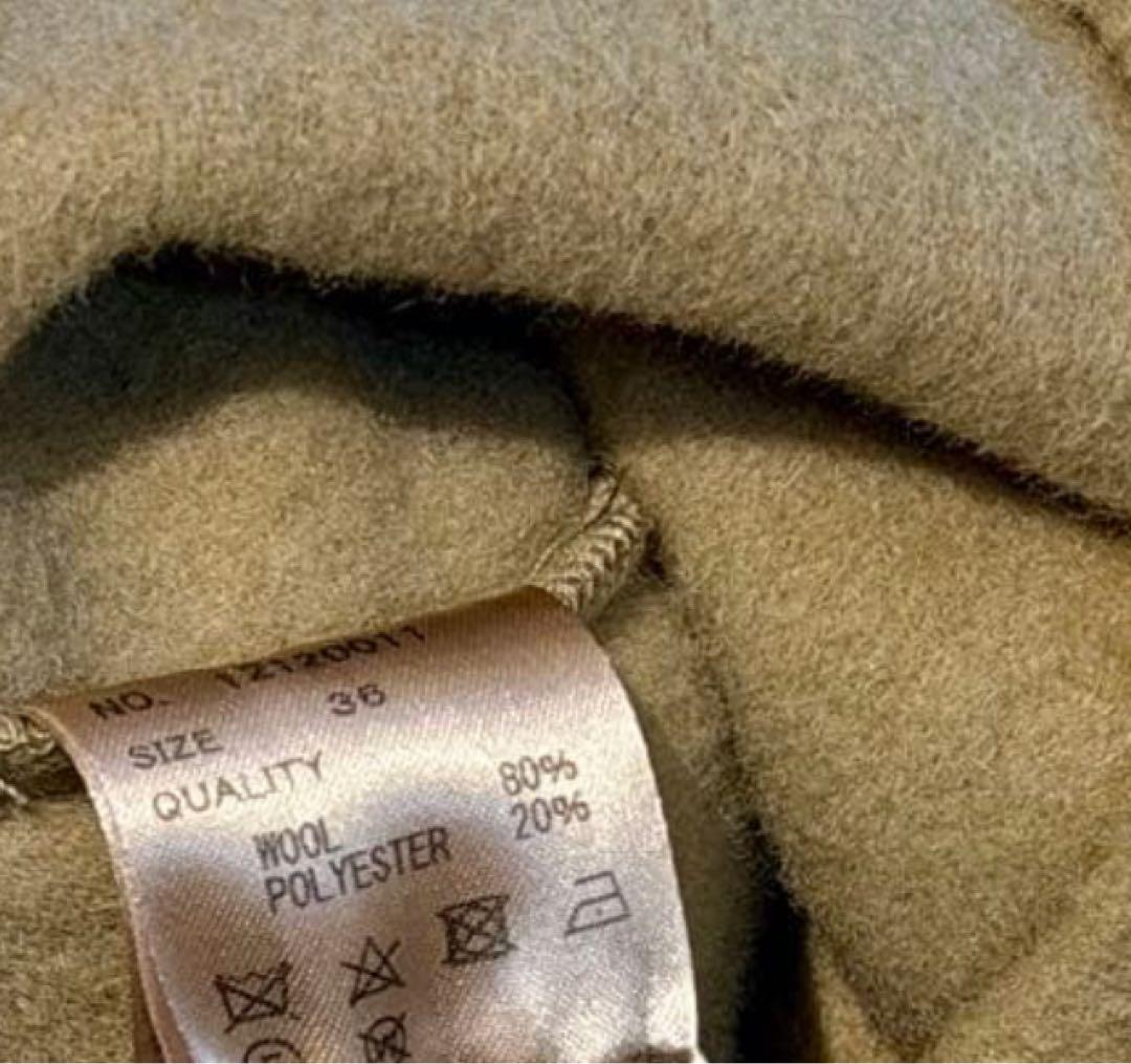 todayful ウールオーバーコート ベージュ　36 ロングコート