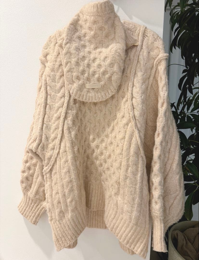 モンシェリ　【リンクコーデSET】ケーブルドロップショルダーニット　Mサイズ