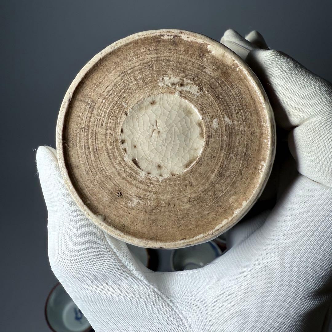 幕末〜昭和初期　そば猪口　まとめて12点　おまけで箸置き6個　染付　色絵