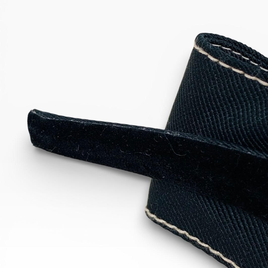 美品　Alexandredeparis ヘアカチューシャ リボン ステッチ　黒