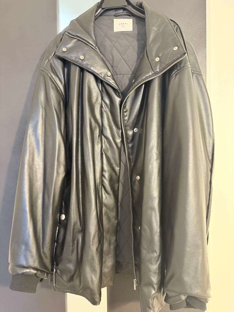 ジャケット・アウター PASTING LIKE SYNTHETIC LEATHER JACKET