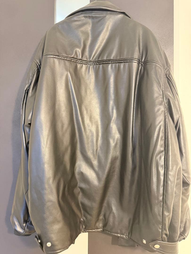 ジャケット・アウター PASTING LIKE SYNTHETIC LEATHER JACKET