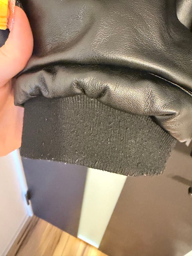 ジャケット・アウター PASTING LIKE SYNTHETIC LEATHER JACKET