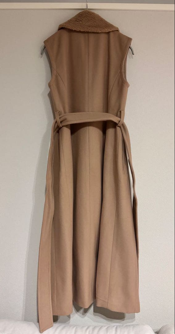 【新品】　laube blanc Belted Wool long gilet