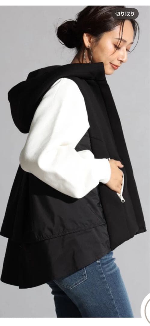 SCOTCLUB 異素材ドッキングダウンベスト